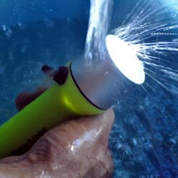 aquabeam ip68 diving flashlight for underwater fishing, boating & outdoor adventures