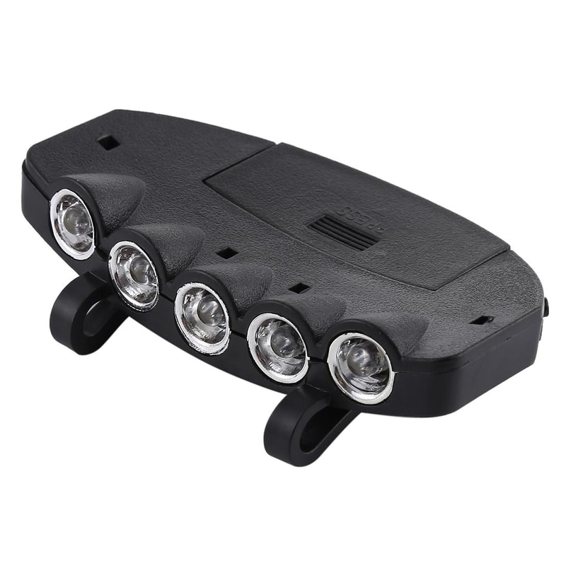 5 LED Clip On Cap Light for Camping, Fishing & Hands Free Outdoor Use
