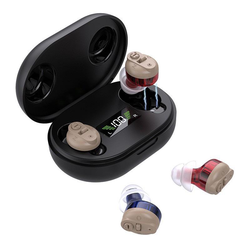 Invisible Rechargeable Hearing Aids For Seniors With Noise Reduction Digital Charging Case 0