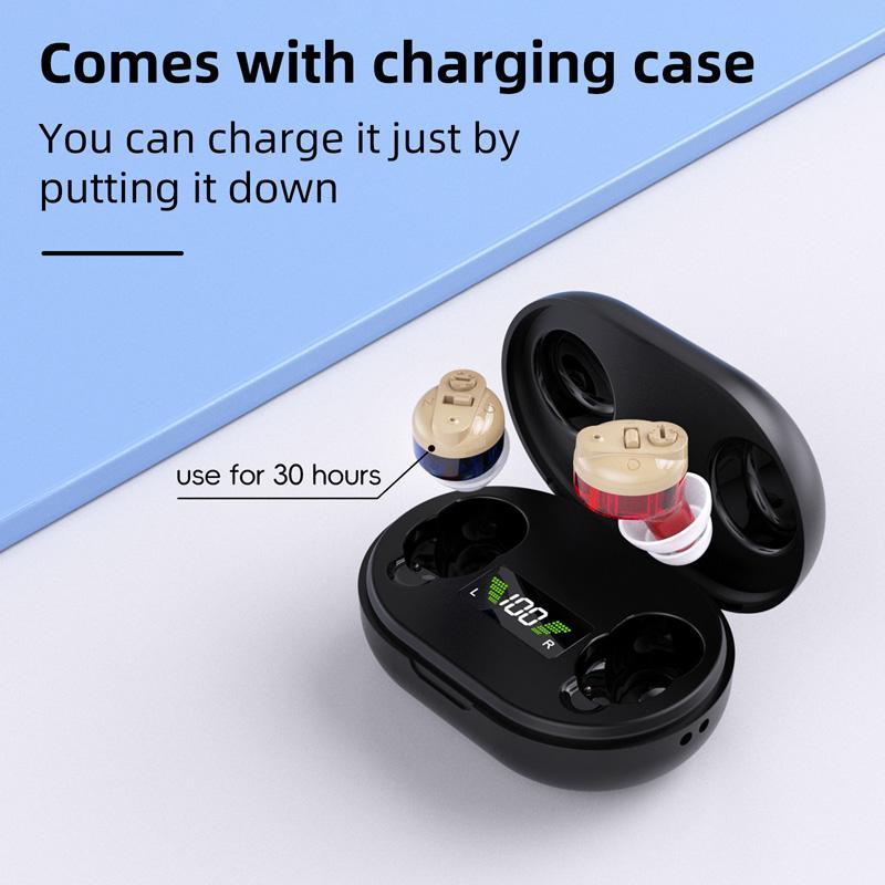 Invisible Rechargeable Hearing Aids For Seniors With Noise Reduction Digital Charging Case 8
