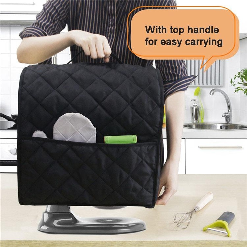 KitchenAid 45QT Mixer Cover Waterproof Dust Cover With Storage Pockets Carry Handle 4