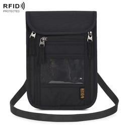 rfid travel neck wallet passport holder anti theft crossbody phone bag