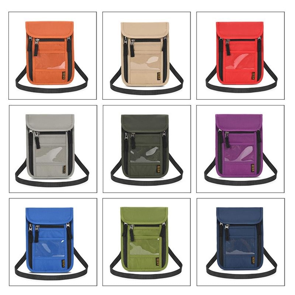 RFID Travel Neck Wallet Passport Holder Anti Theft Crossbody Phone Bag 2