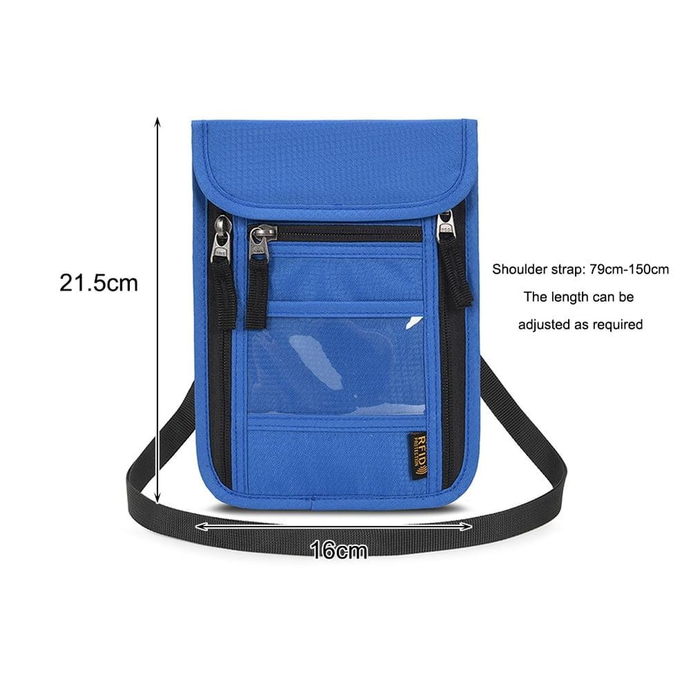 RFID Travel Neck Wallet Passport Holder Anti Theft Crossbody Phone Bag 3
