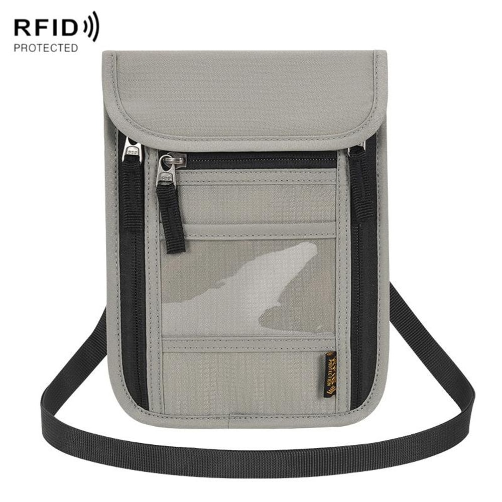 RFID Travel Neck Wallet Passport Holder Anti Theft Crossbody Phone Bag 11