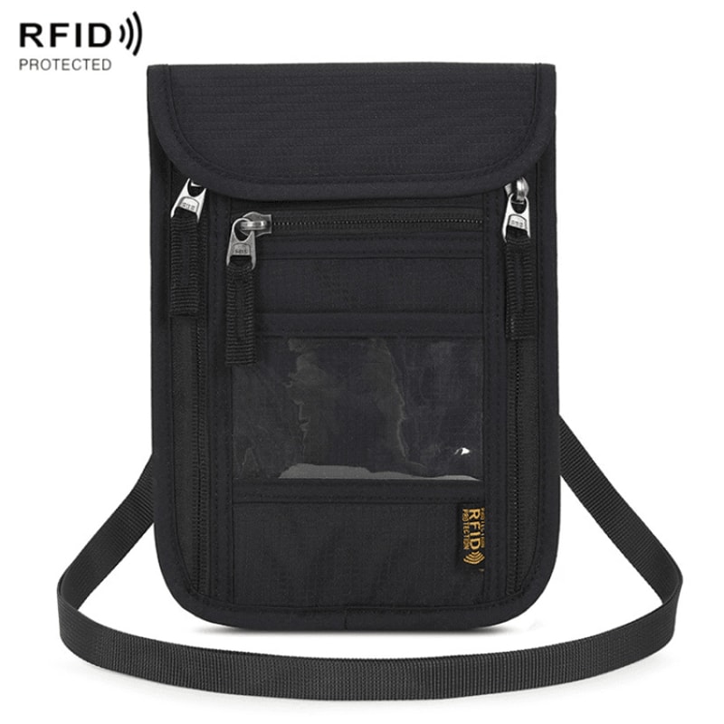 RFID Travel Neck Wallet Passport Holder Anti Theft Crossbody Phone Bag 10