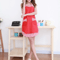 Elegant Sleeveless Apron With Lace Bow Pocket For Cooking Baking Kitchen Wear 7