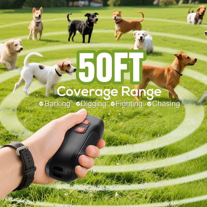Ultrasonic Dog Repeller Bark Control Trainer With LED Night Light 3