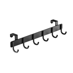 stainless steel over the door hook rack for cabinets & closets no drill organizer