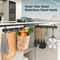 Stainless Steel Over The Door Hook Rack For Cabinets Closets No Drill Organizer 1
