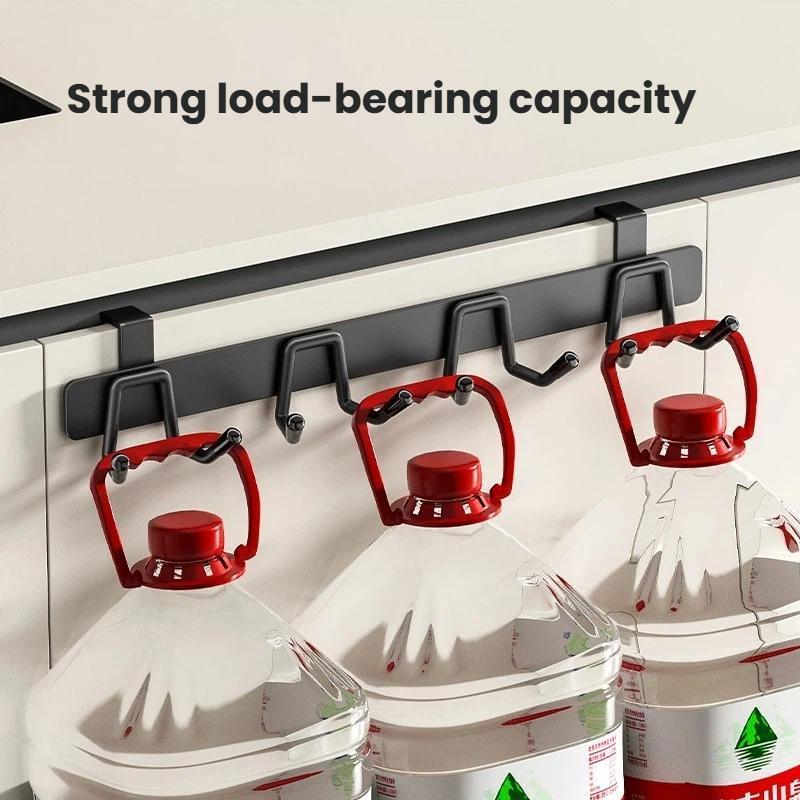 Stainless Steel Over The Door Hook Rack For Cabinets Closets No Drill Organizer 6
