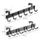 Stainless Steel Over The Door Hook Rack For Cabinets Closets No Drill Organizer 7