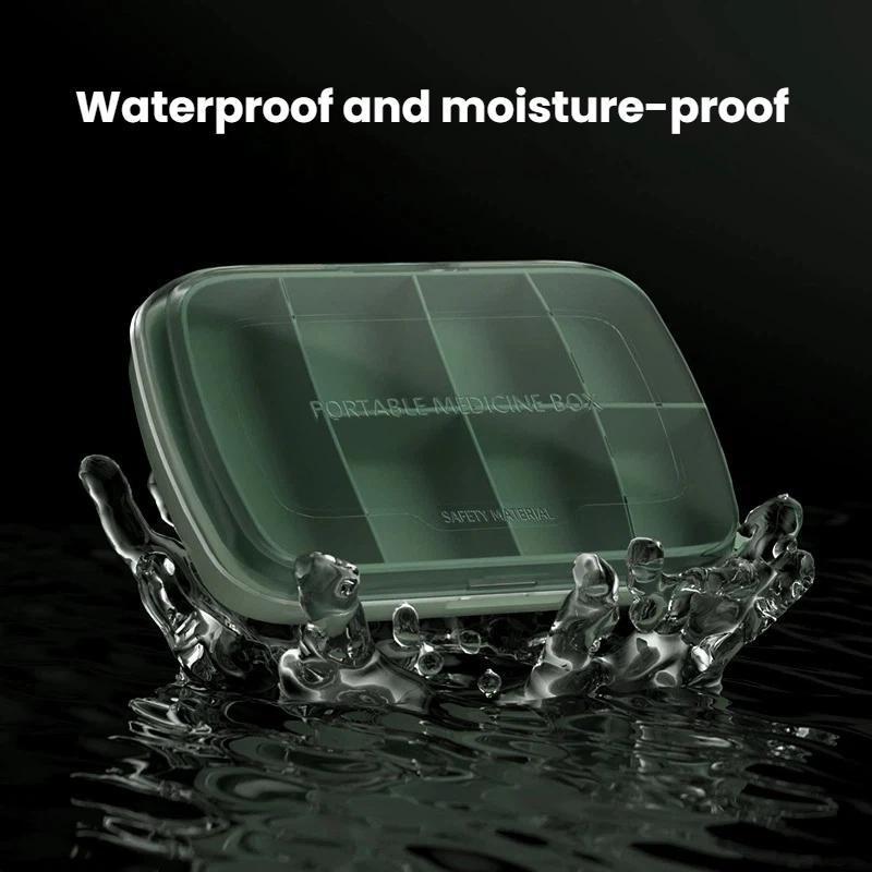 Large Capacity Waterproof Pill Organizer For Travel Daily Medication Storage 3