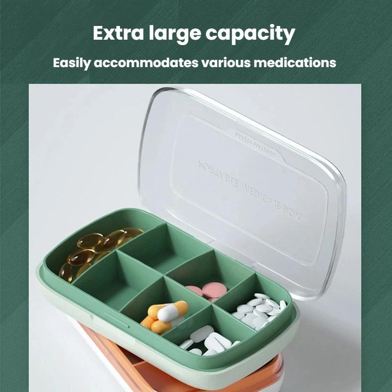Large Capacity Waterproof Pill Organizer For Travel Daily Medication Storage 5