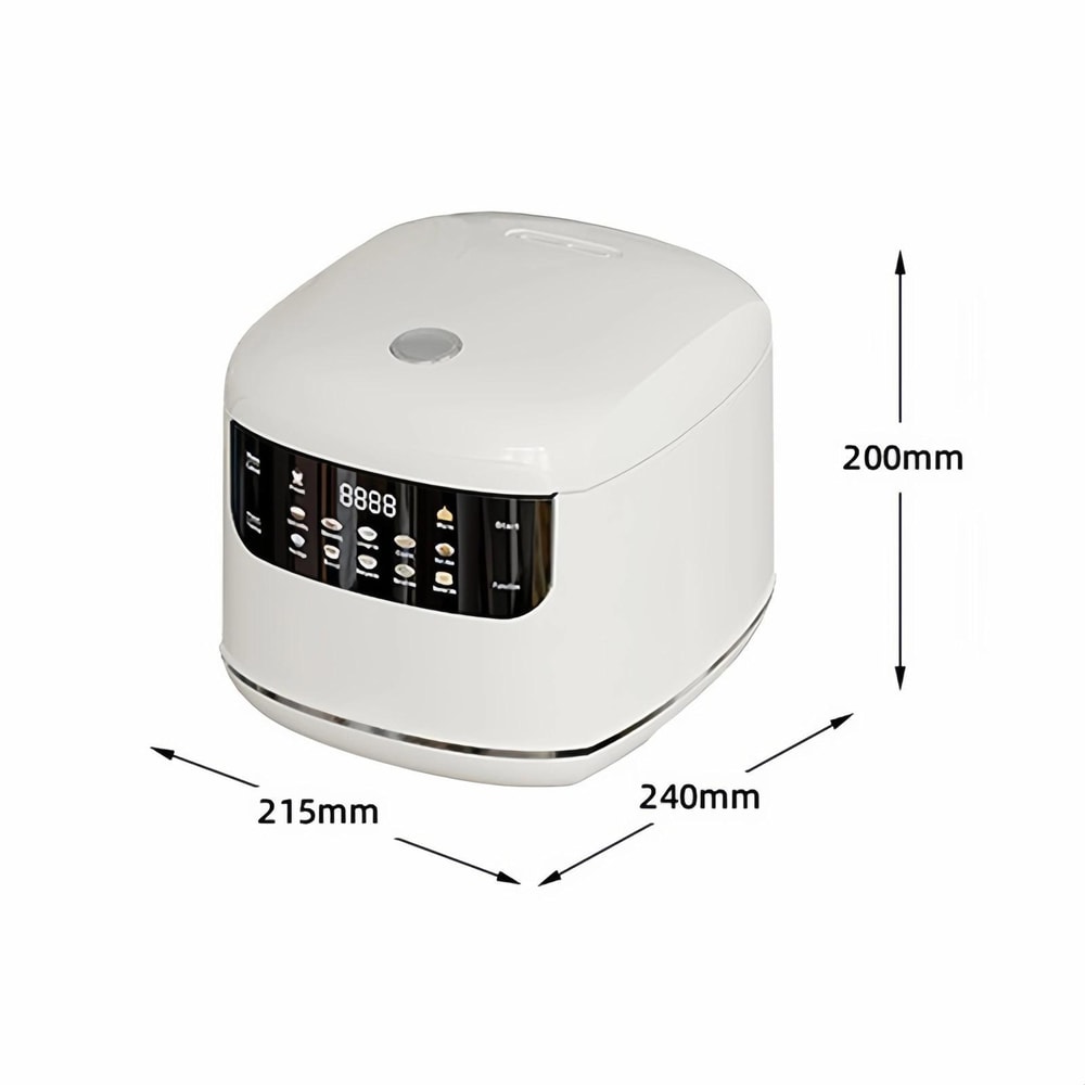Smart 2L Electric Rice Cooker with Color Screen, 10 Preset Menus & 24H Timer