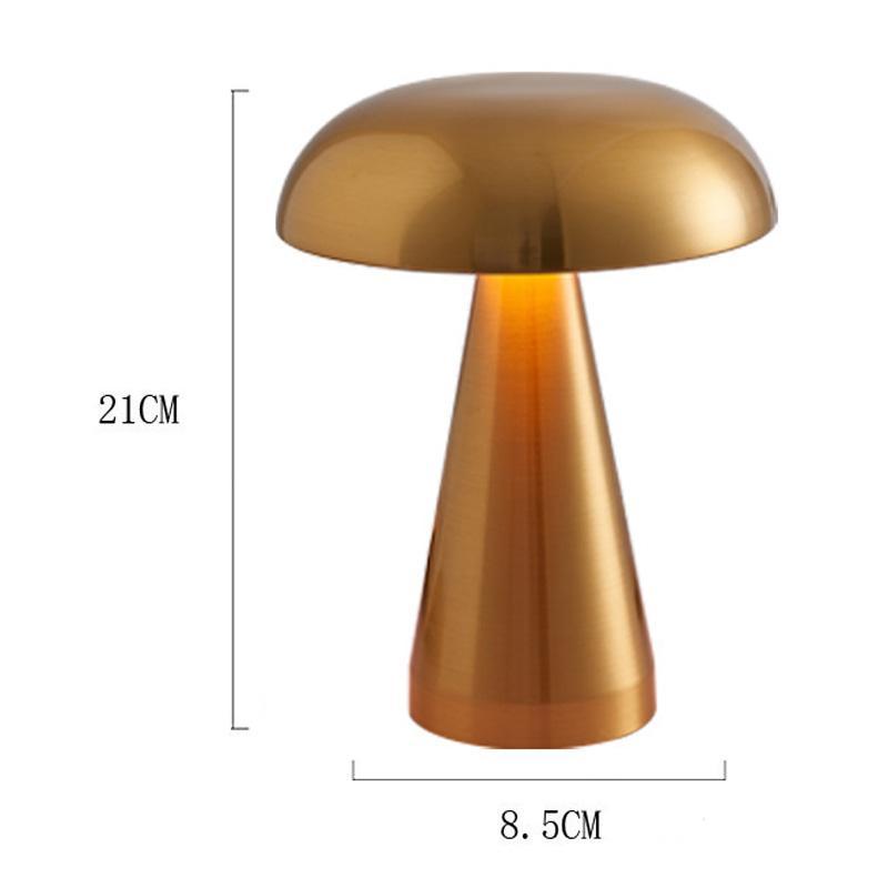 Rechargeable Mushroom Table Lamp With Dimmable Ambient Light For Bedroom Bar Restaurant 7
