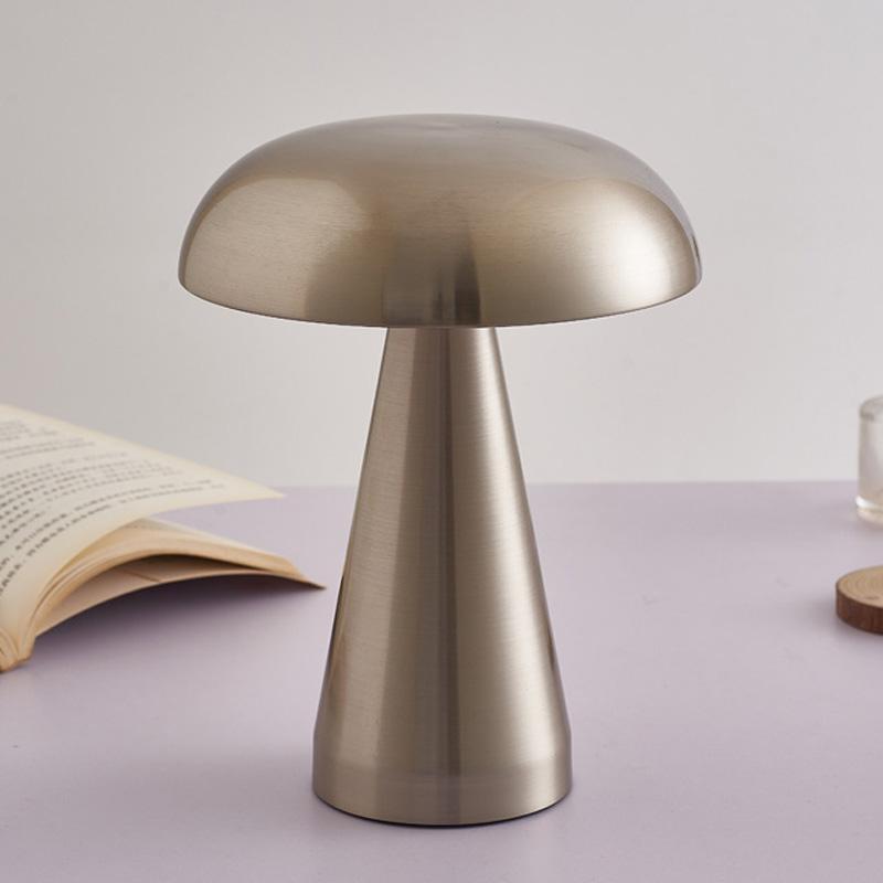 Rechargeable Mushroom Table Lamp With Dimmable Ambient Light For Bedroom Bar Restaurant 10