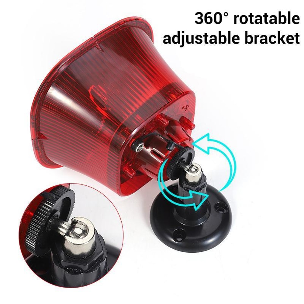 Solar Powered Animal Repellent Alarm With Flashing LED Light For Farms Orchards Warehouses 7