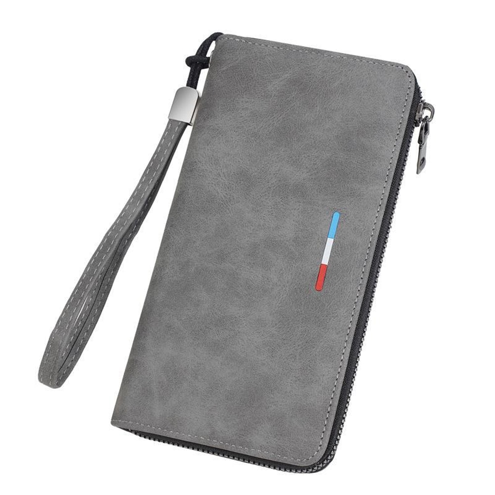 Men Long Wallet Zippered Clutch With MultiCard Holder Phone Storage 0
