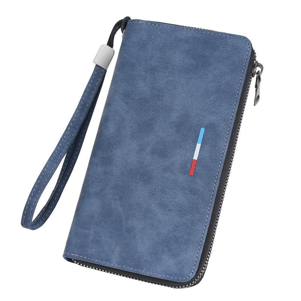Men Long Wallet Zippered Clutch With MultiCard Holder Phone Storage 10