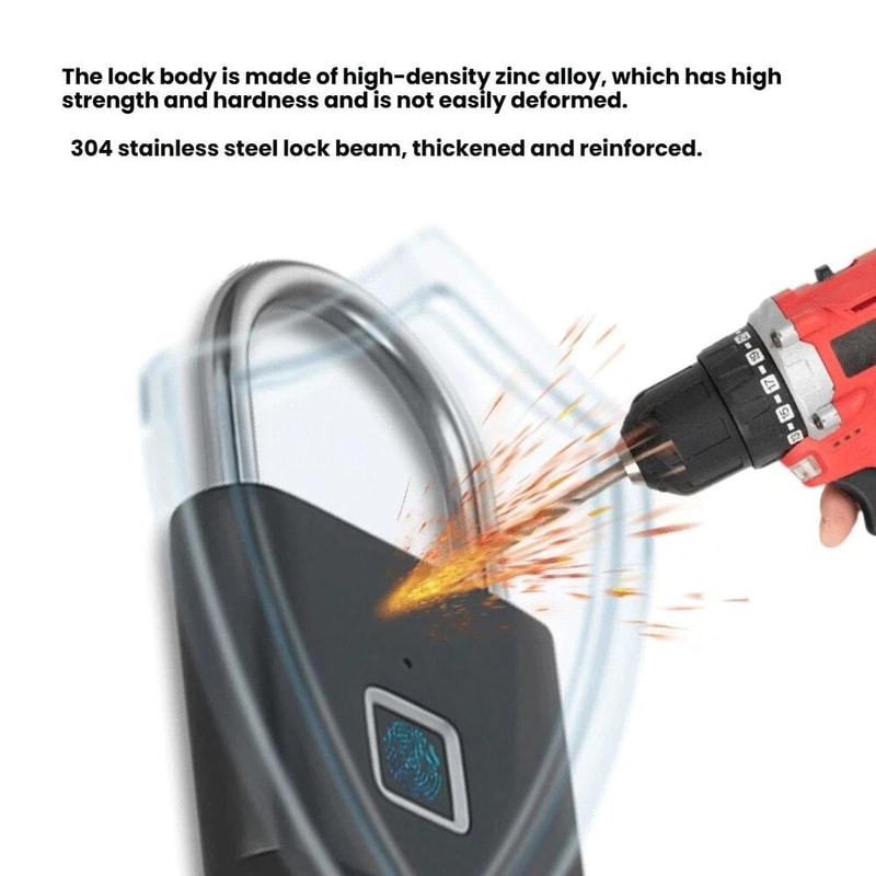 Tuya Smart Fingerprint Padlock With App Control USBC Rechargeable Waterproof Security Lock 4