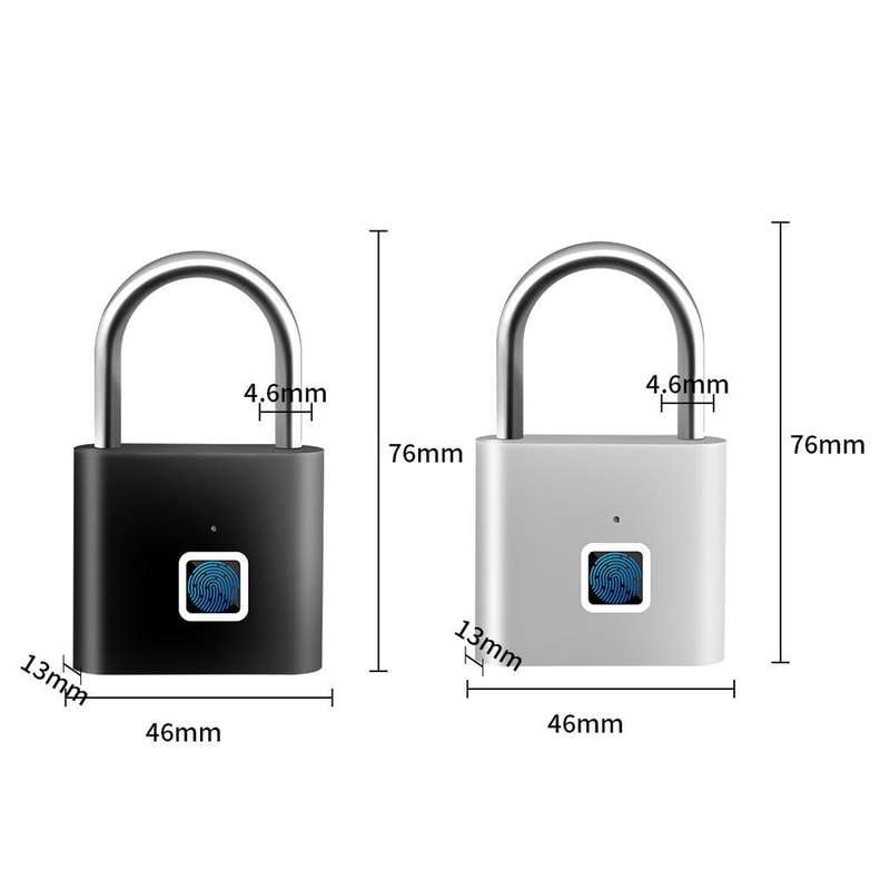 Tuya Smart Fingerprint Padlock With App Control USBC Rechargeable Waterproof Security Lock 6