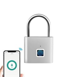 tuya smart fingerprint padlock with app control, usb-c rechargeable waterproof security lock