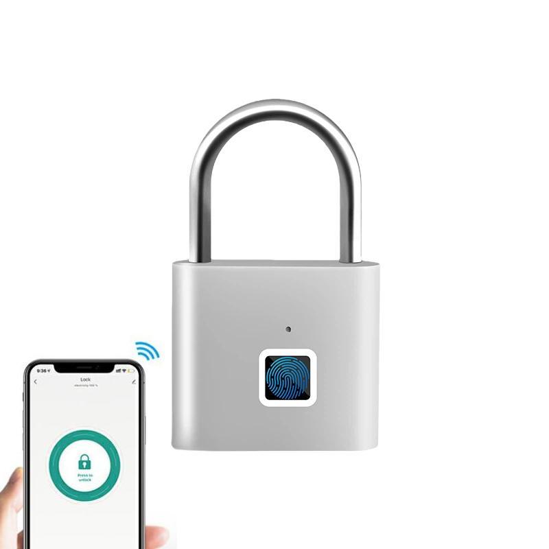Tuya Smart Fingerprint Padlock With App Control USBC Rechargeable Waterproof Security Lock 0