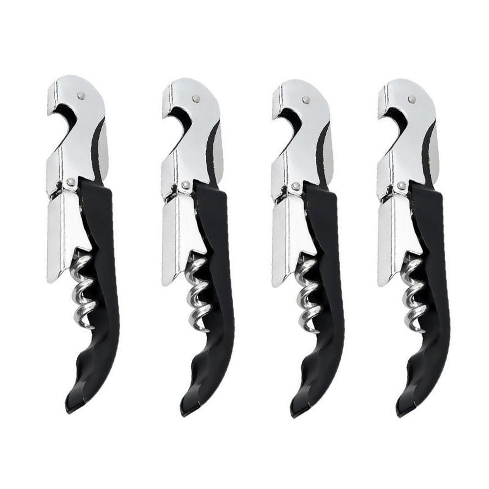 MultiFunctional Stainless Steel Wine Beer Bottle Opener Set With Foil Cutter 4PCS 4