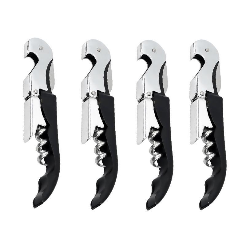 MultiFunctional Stainless Steel Wine Beer Bottle Opener Set With Foil Cutter 4PCS 4