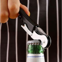 multi-functional stainless steel wine & beer bottle opener set with foil cutter 4pcs