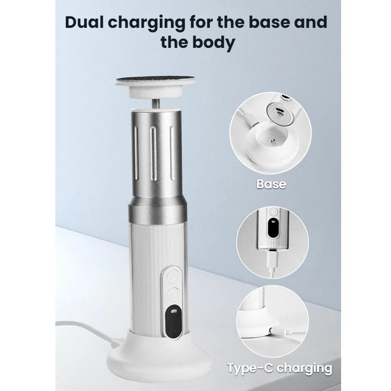 Rechargeable Electric Callus Remover Waterproof Pedicure Foot File With Adjustable Speeds 3