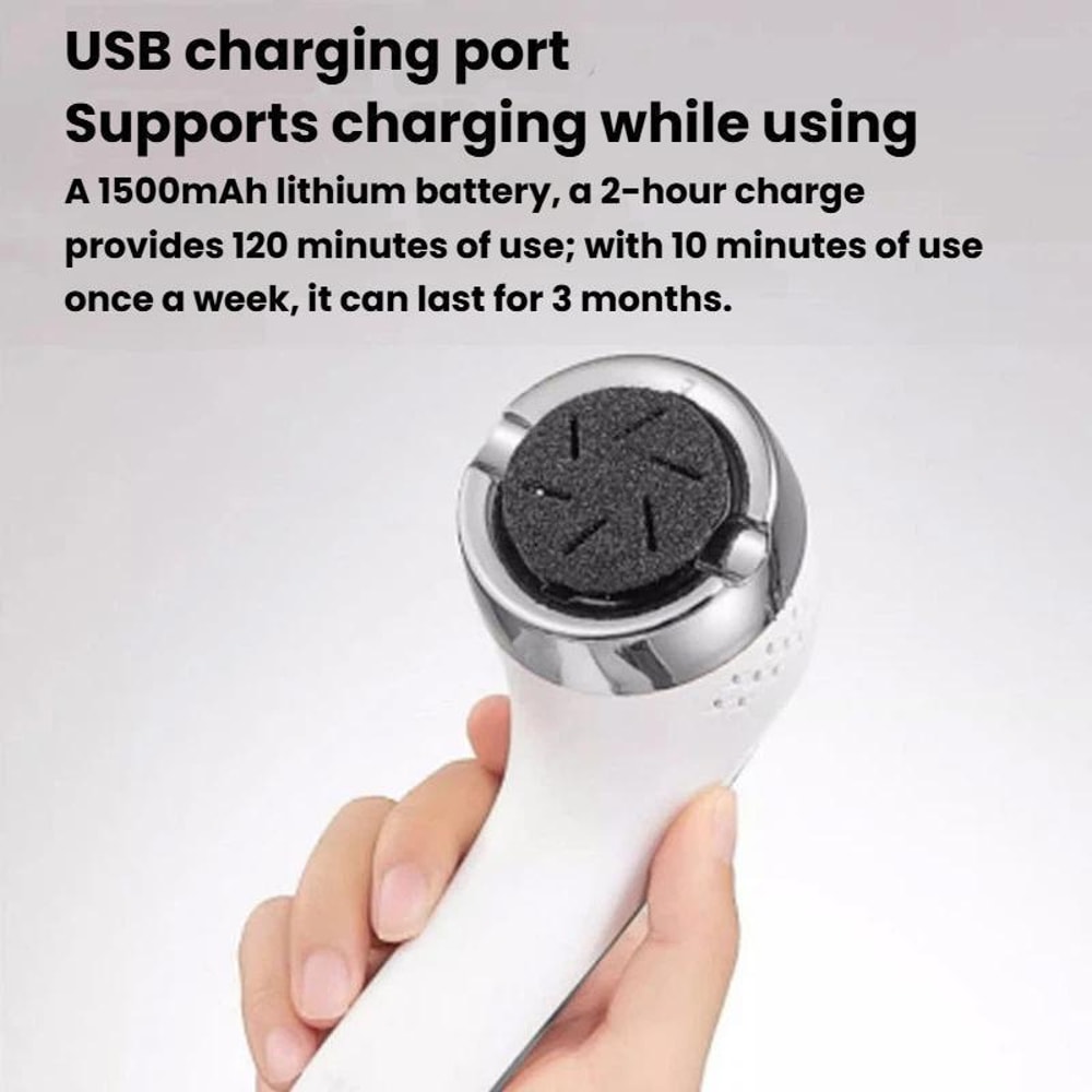 Smart Vacuum Electric Foot File With LCD Display Waterproof Callus Remover 1