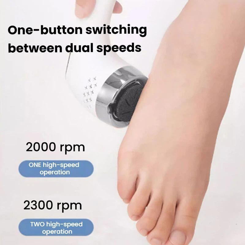 Smart Vacuum Electric Foot File With LCD Display Waterproof Callus Remover 5