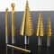 6PCS Step Drill Bit Set With Triangular Shank For Wood Plastic Soft Metal Cutting 0