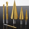 6PCS Step Drill Bit Set With Triangular Shank For Wood Plastic Soft Metal Cutting 0