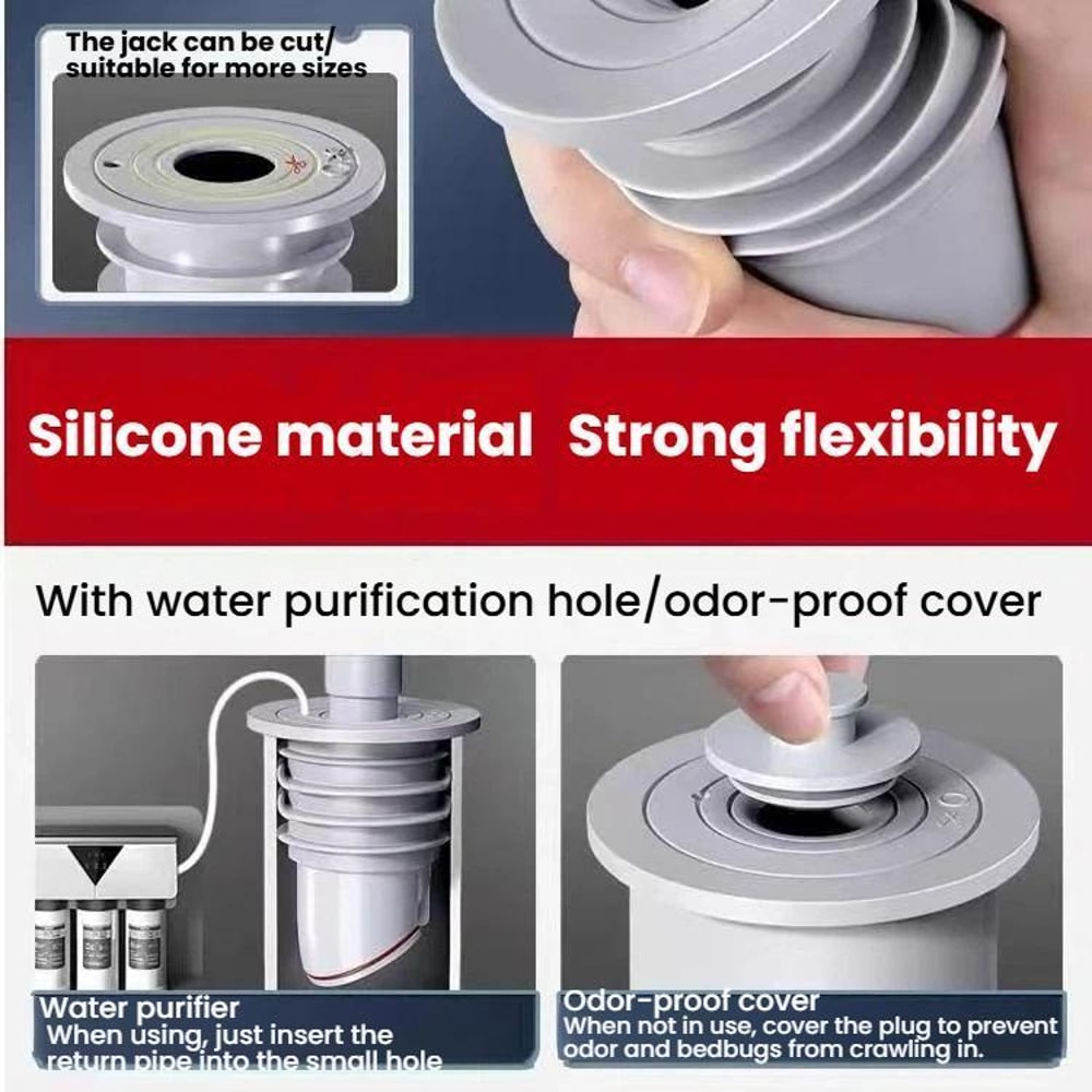 Universal Silicone Drain Seal Valve Anti Odor Sewer Trap For Bathroom Kitchen Sinks 3