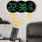 Smart LED Wall Clock With Remote Control Alarm Temperature Display Warm Night Light 0