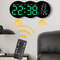 Smart LED Wall Clock With Remote Control Alarm Temperature Display Warm Night Light 0