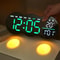 Smart LED Wall Clock With Remote Control Alarm Temperature Display Warm Night Light 5