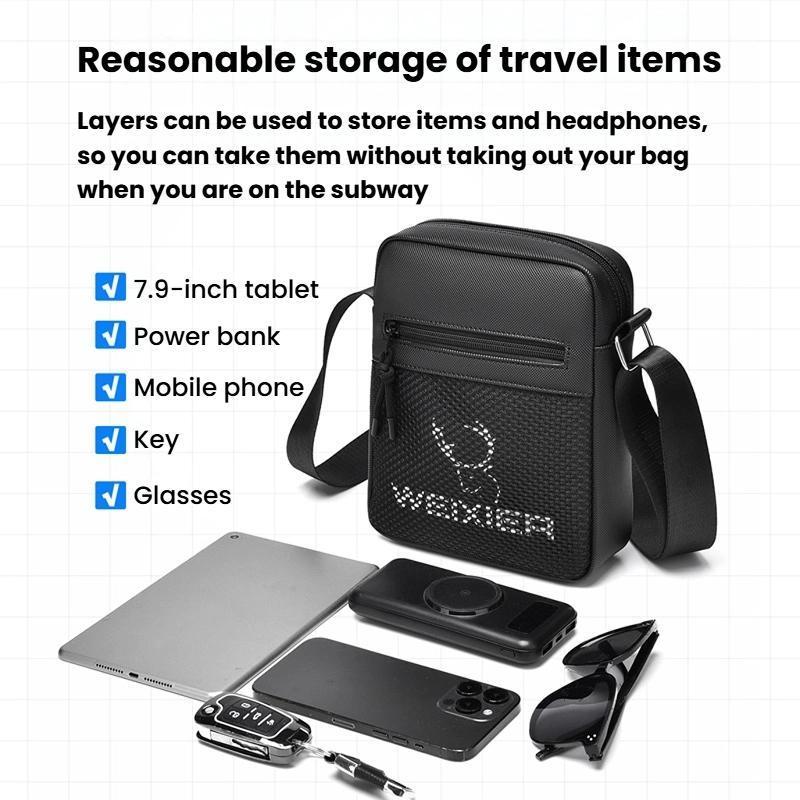 Waterproof Crossbody Bag For Men Compact Travel Everyday Shoulder Sling 1