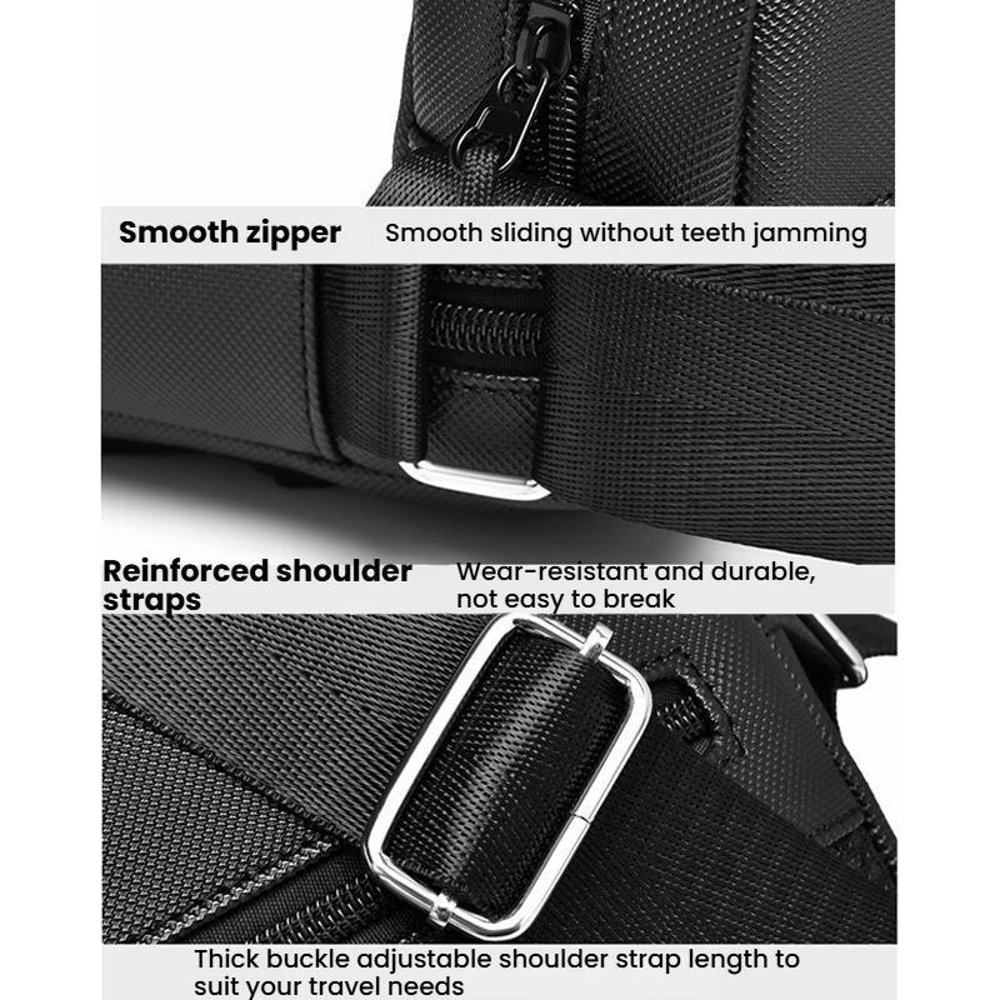 Waterproof Crossbody Bag For Men Compact Travel Everyday Shoulder Sling 6