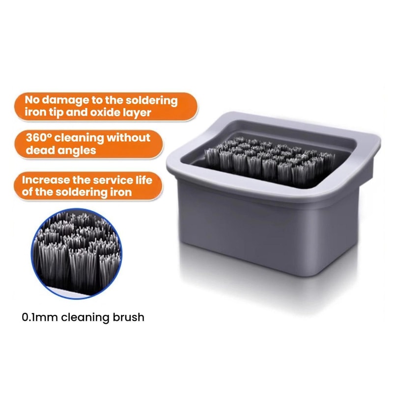 Precision Soldering Iron Tip Cleaner Brush 01mm AntiOxidation Cleaning Tool 1