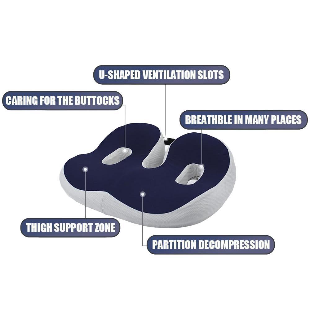 Orthopedic Memory Foam Seat Cushion For Sciatica Relief And Long Sitting Comfort 3