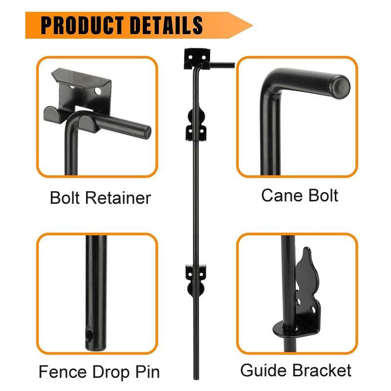 12-Inch Heavy Duty Fence Gate Latch for Wooden Gates and Outdoor Doors