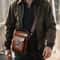 Vintage Genuine Leather Crossbody Bag For Men Compact Travel Shoulder Messenger Bag 0