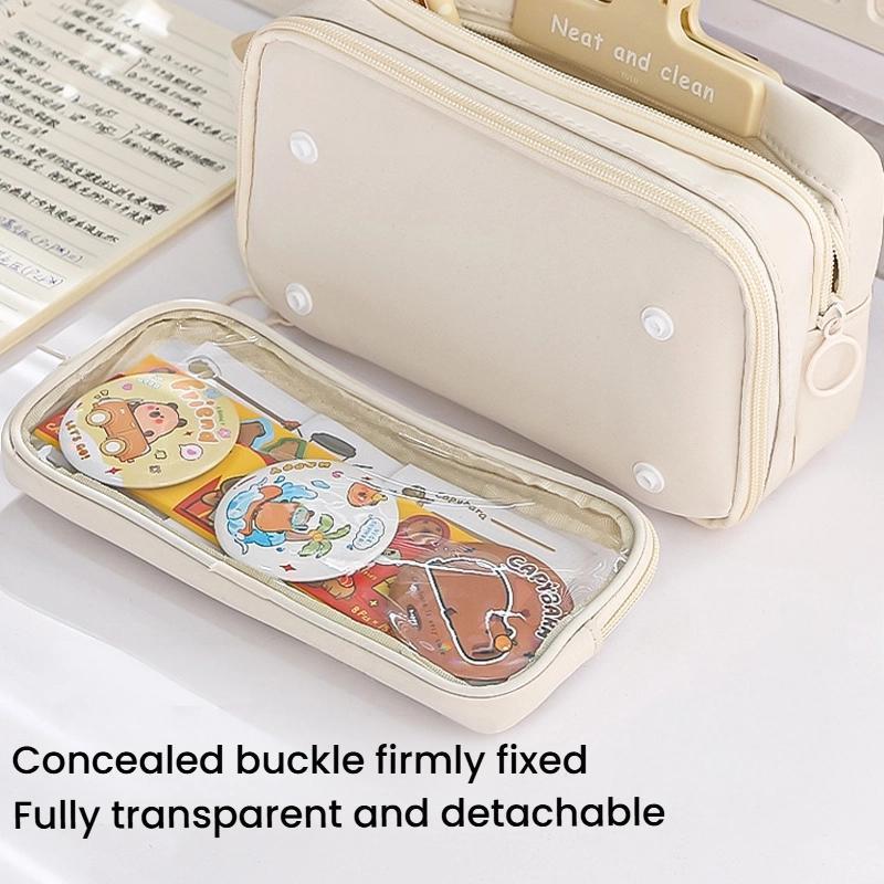 10 Layer Transparent Pen Pouch Large Capacity Stationery Organizer For School And Office 4