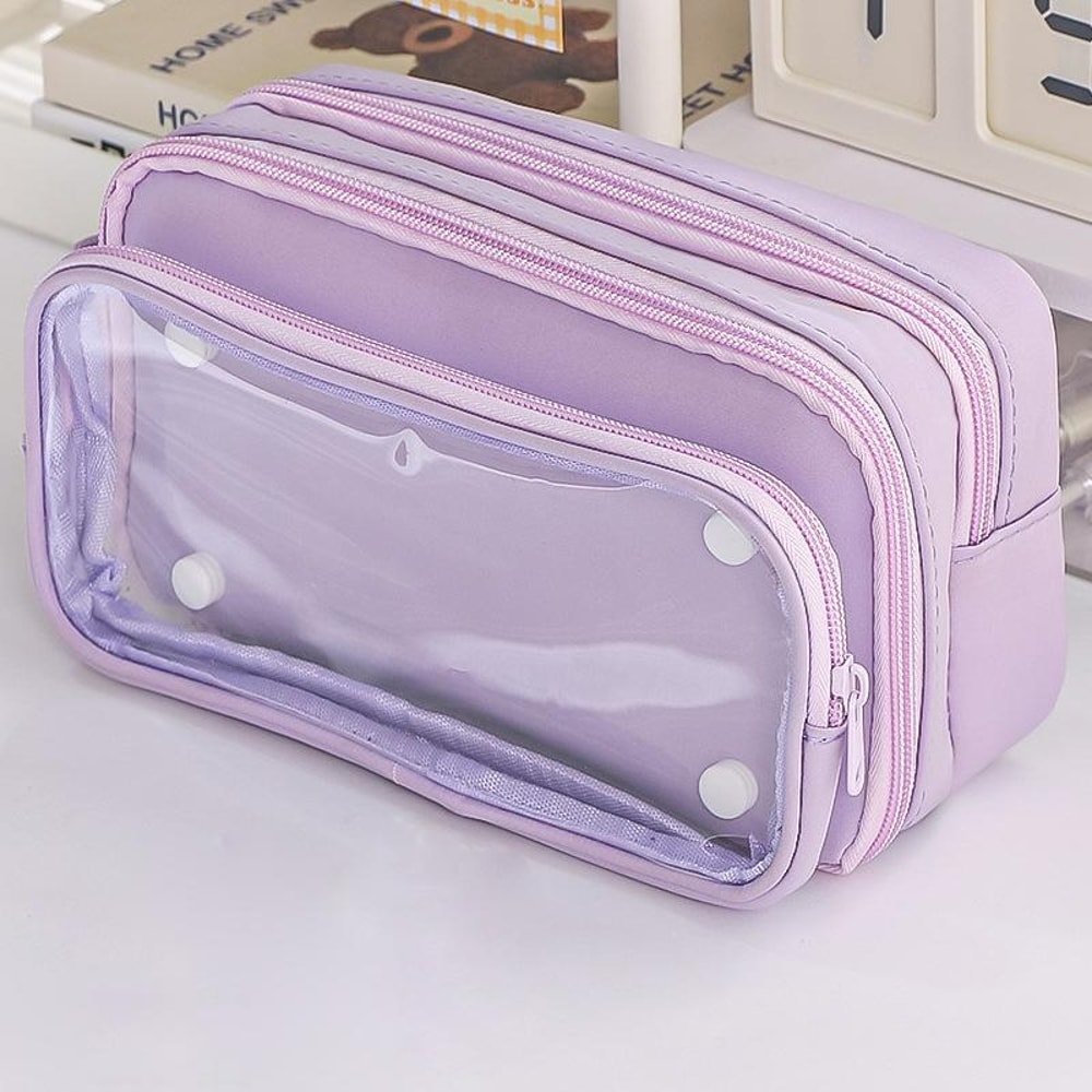 10 Layer Transparent Pen Pouch Large Capacity Stationery Organizer For School And Office 10