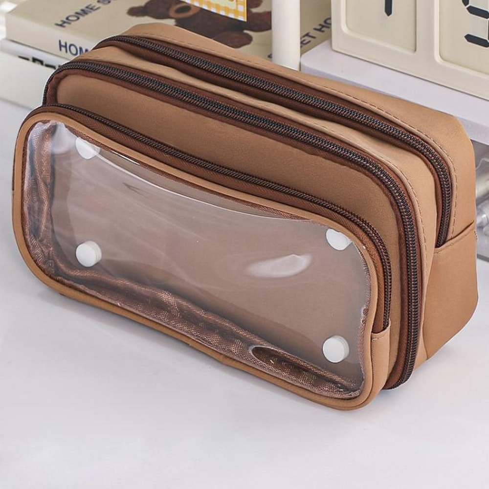 10 Layer Transparent Pen Pouch Large Capacity Stationery Organizer For School And Office 7