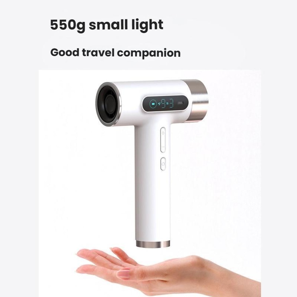 Cordless High-Speed Hair Dryer with 100,000 RPM Motor & USB-C Fast Charging